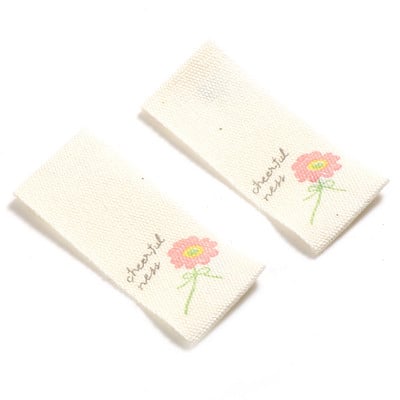 100 τεμ. λουλούδια εμπριμέ Ετικέτες Brige που πλένονται Παιδικά ενδύματα Τσάντες Ρούχα Βασικές ετικέτες Χειροποίητα βαμβακερά υφαντά αξεσουάρ ραπτικής ετικέτας