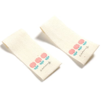 100 τεμ. λουλούδια εμπριμέ Ετικέτες Brige που πλένονται Παιδικά ενδύματα Τσάντες Ρούχα Βασικές ετικέτες Χειροποίητα βαμβακερά υφαντά αξεσουάρ ραπτικής ετικέτας