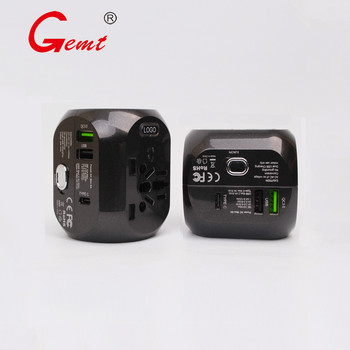 Όλα σε ένα Ταξιδιωτικό Προσαρμογέας QC 3.0 Universal Adapter Wall Power Plug Adapter με διπλή φόρτιση USB Type C για ΗΠΑ EU UK AU