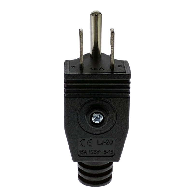 JAV amerikietiškas 3 kontaktų Nema 5-15P kintamosios srovės elektros maitinimo kištukas adapteris adapteris laidas perjungiamas ilginimo laido jungtis