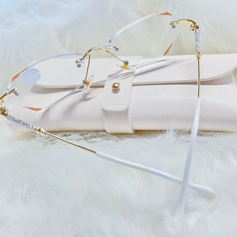 Anti-Blue Light Diamond Myopia Szemüvegek Fényes Szemvédelem Ultra Light Szemüvegek Férfi Női Látásápolás 100~400 Dioptria