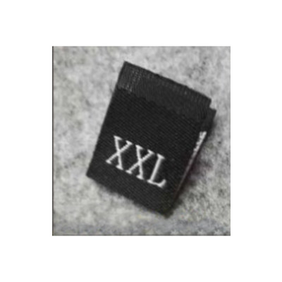 100 vnt. XXS-7XL Drabužių dydžio etiketė Juodas tekstas Baltas drabužis marškinėliai Suknelė Audinys Audinys Etiketė Žymė „Pasidaryk pats“ rankų darbo siuvimo priedai