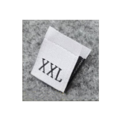 100 vnt. XXS-7XL Drabužių dydžio etiketė Juodas tekstas Baltas drabužis marškinėliai Suknelė Audinys Audinys Etiketė Žymė „Pasidaryk pats“ rankų darbo siuvimo priedai