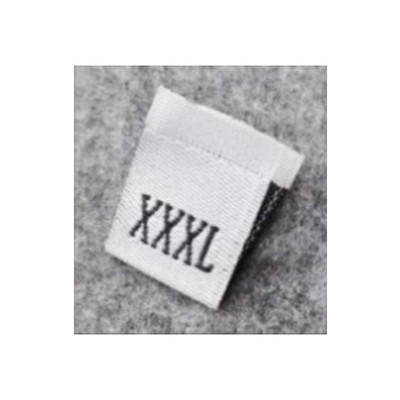 100 vnt. XXS-7XL Drabužių dydžio etiketė Juodas tekstas Baltas drabužis marškinėliai Suknelė Audinys Audinys Etiketė Žymė „Pasidaryk pats“ rankų darbo siuvimo priedai