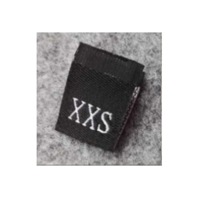 100 vnt. XXS-7XL Drabužių dydžio etiketė Juodas tekstas Baltas drabužis marškinėliai Suknelė Audinys Audinys Etiketė Žymė „Pasidaryk pats“ rankų darbo siuvimo priedai