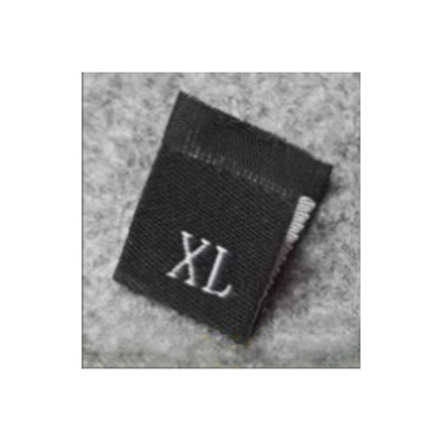 100 vnt. XXS-7XL Drabužių dydžio etiketė Juodas tekstas Baltas drabužis marškinėliai Suknelė Audinys Audinys Etiketė Žymė „Pasidaryk pats“ rankų darbo siuvimo priedai