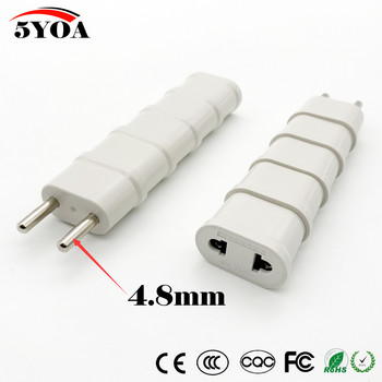 5YOA US USA EU EURO Europe Travel Power Schuko Plug Adapter Зарядно устройство Конвертор САЩ конвертор Бял