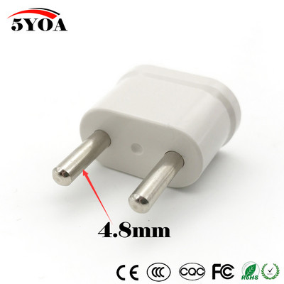5YOA US SAD EU EURO Europa Putovanje Power Schuko Plug Adapter Punjač Pretvarač USA pretvarač Bijela