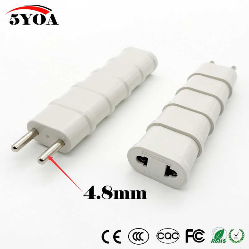 5YOA US SAD EU EURO Europa Putovanje Power Schuko Plug Adapter Punjač Pretvarač USA pretvarač Bijela