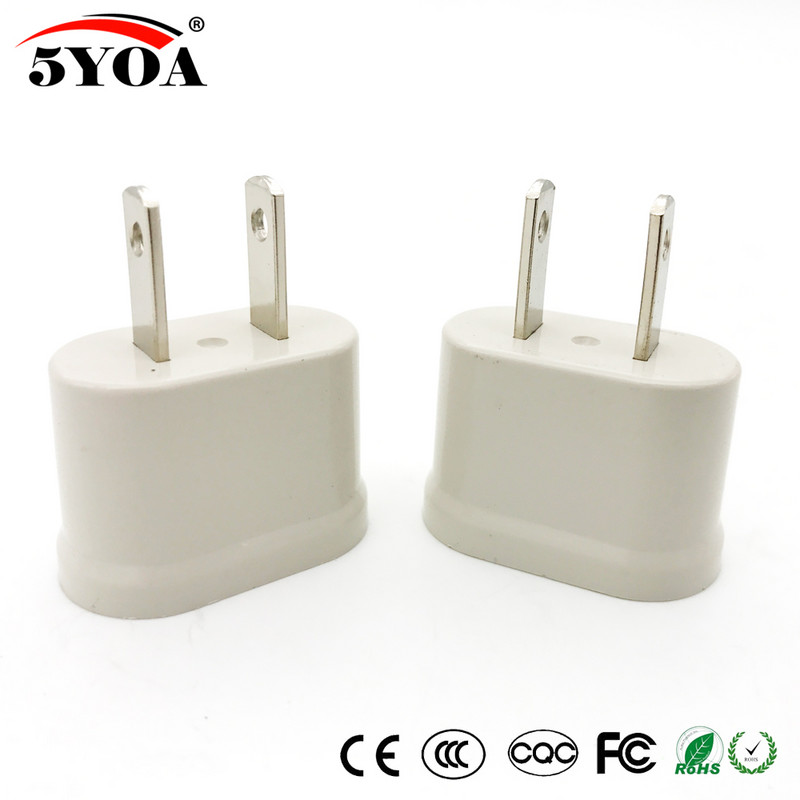 5YOA US SAD EU EURO Europa Putovanje Power Schuko Plug Adapter Punjač Pretvarač USA pretvarač Bijela