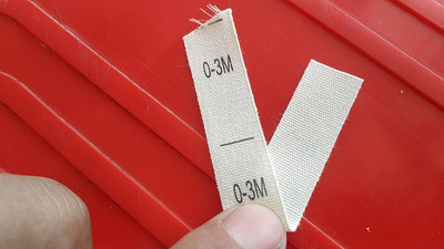 100 ΤΕΜ. Μπεζ βαμβακερή κορδέλα πανί εκτύπωσης μεγέθους ετικέτας NB 0-3/3-6/6-12/6-9/9-12/12-18/12-24/18-24M 3/6/9/12/18/ 24M 2/3/4/5T