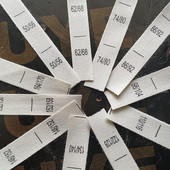 100vnt Smėlio spalvos medvilninio kaspinėlio audinio spaudinio dydžio etiketė kūdikių drabužiai 50/56 62/68 74/80 86/92 98/104 110/116 122/128 134/140 146/152