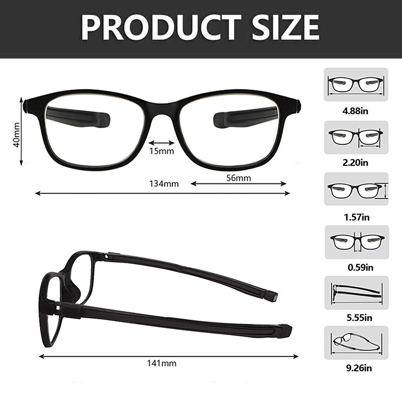 Ochelari de lectură pentru gât agățat Bărbați Femei Magnet Anti-lumină albastră Ochelari magnetici prezbiopici portabili reglabili