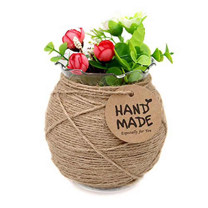 100 бр. Етикети за подаръци от крафт хартия Благодарим ви, че празнувахте с нас Етикети, ръчно изработени за декорация на сватбено тържество Опаковка Закачете хартия