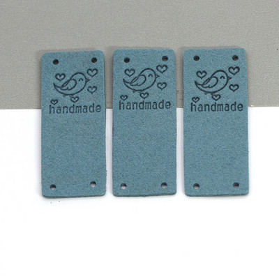 20kom Ručno izrađene etikete Slatka ptica Ručno izrađene oznake za odjeću Kožne etikete za ručni rad Oznaka za šivanje DIY šešir Dodaci za odjeću