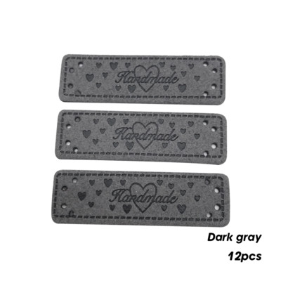 4 opțiuni realizate manual cu dragoste Etichete din piele maro pentru cadou de familie Logo inimă Etichetă de cusut din piele lucrată manual pentru etichetă de îmbrăcăminte