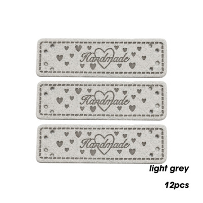 4 opțiuni realizate manual cu dragoste Etichete din piele maro pentru cadou de familie Logo inimă Etichetă de cusut din piele lucrată manual pentru etichetă de îmbrăcăminte