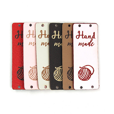 20 buc. Etichete din piele PU Fabricate cu dragoste Etichete lucrate manual pentru haine Cusut manual tricotat Etichete cadou/decorare punga 5x2CM