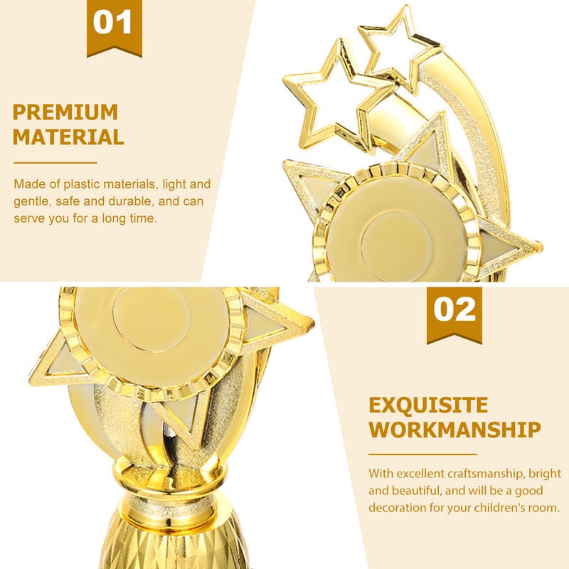 Trófea Gyermek golf Dísz trófeák Színpadi előadás műanyag futball gyerekpoharak Kicsi finom Exquisite