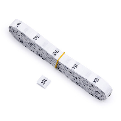 500 tk/rull valge must riiete suuruse sildid XS/S/M/L/XL/XXL/3XL/4XL riidesildid rõivastele Vanusesildid kõrgus kootud silt DIY