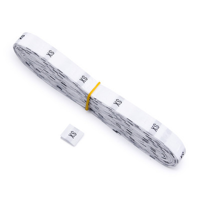 500 tk/rull valge must riiete suuruse sildid XS/S/M/L/XL/XXL/3XL/4XL riidesildid rõivastele Vanusesildid kõrgus kootud silt DIY