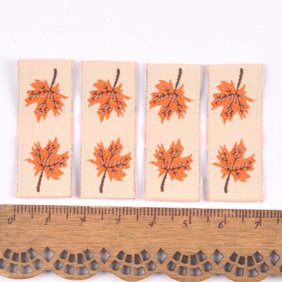 50 buc. Etichete lavabile cu broderie de artar/ciuperci Accesorii de cusut Genți de îngrijire Etichete de îmbrăcăminte pentru articole de îmbrăcăminte lucrate manual c3159