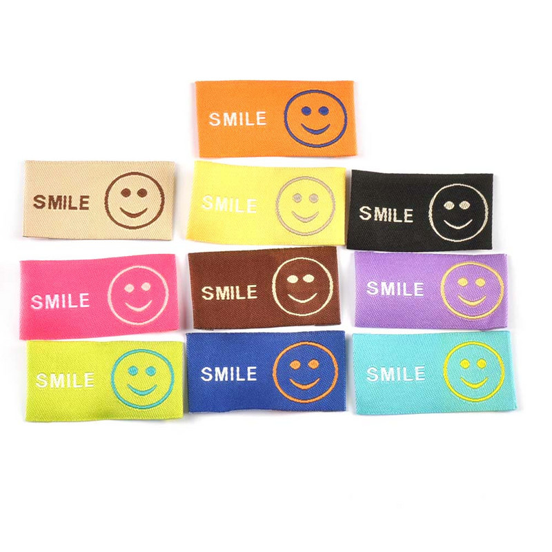 50Pcs/Lot New 10Colors Vez Osmijeh Etikete za odjeću za ručno izrađene dodatke za šivanje Oznake za pletenje DIY pribor za odjeću c3525