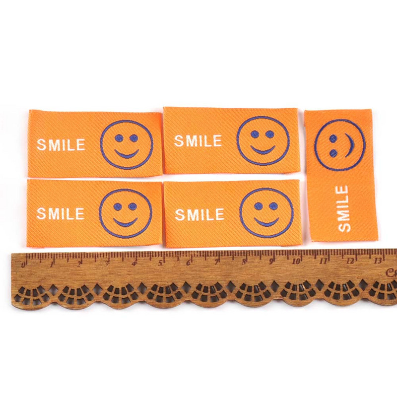 50Pcs/Lot New 10Colors Vez Osmijeh Etikete za odjeću za ručno izrađene dodatke za šivanje Oznake za pletenje DIY pribor za odjeću c3525