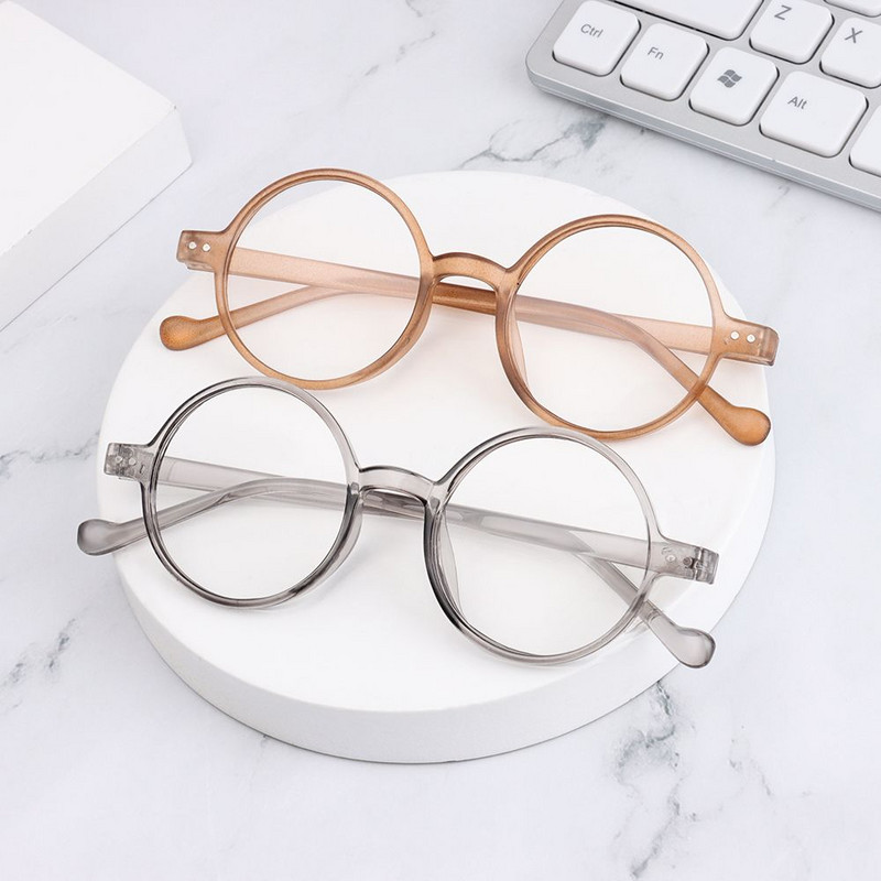 Retro naočale za čitanje protiv UV plavih zraka Žene Muškarci Okrugli okvir Zaštita od zračenja Naočale za dalekovidnost Briga za vid +1,0~+4,0