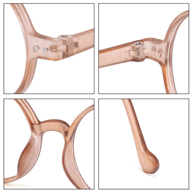 Retro naočale za čitanje protiv UV plavih zraka Žene Muškarci Okrugli okvir Zaštita od zračenja Naočale za dalekovidnost Briga za vid +1,0~+4,0