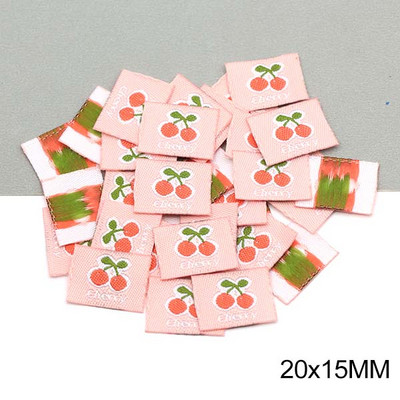 50 vnt Vaisių etiketės Rankų darbo drabužiai Žymė Vyšnių Braškių Citrinų Rankų darbo etiketė Vaikų Drabužiams Rankų darbo siuvinėjimas Mielas