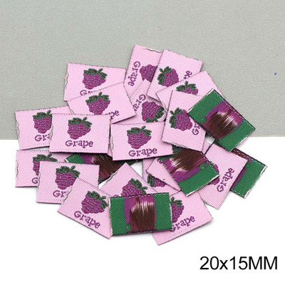 50 vnt Vaisių etiketės Rankų darbo drabužiai Žymė Vyšnių Braškių Citrinų Rankų darbo etiketė Vaikų Drabužiams Rankų darbo siuvinėjimas Mielas