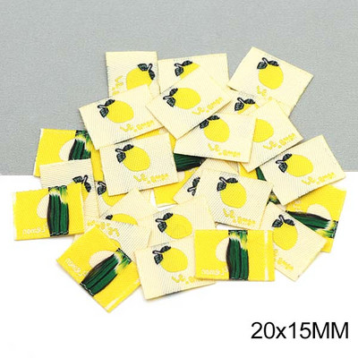 50 vnt Vaisių etiketės Rankų darbo drabužiai Žymė Vyšnių Braškių Citrinų Rankų darbo etiketė Vaikų Drabužiams Rankų darbo siuvinėjimas Mielas