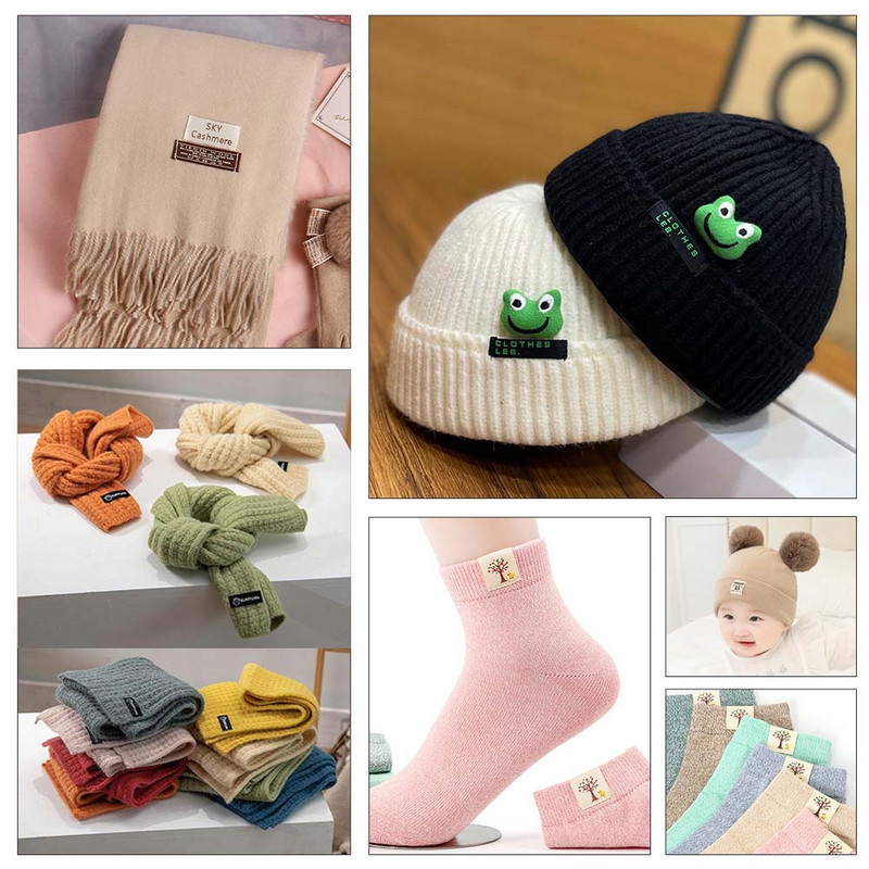 50 vnt Vaisių etiketės Rankų darbo drabužiai Žymė Vyšnių Braškių Citrinų Rankų darbo etiketė Vaikų Drabužiams Rankų darbo siuvinėjimas Mielas