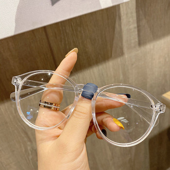 Корейски очила Дамски ретро кръгли рамки Оризови нокти Очила за четене против синя светлина Японски очила против синя светлина за късогледство