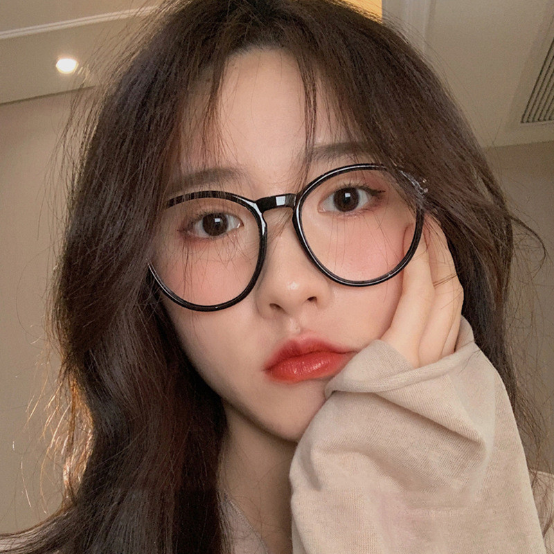 Korea prillid naistele retro ümmarguse raamiga riisiküüne sinise valguse vastased lugemisprillid Jaapani sinise valguse vastased lühinägelikkusprillid
