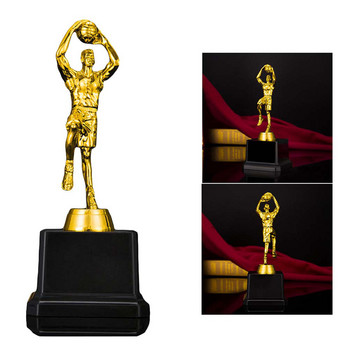 Баскетболни трофеи Пластмасова баскетболна фигура Трофей Prime за турнири, състезания (златен)