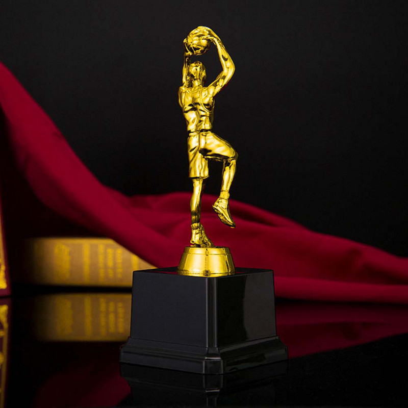 Basketball Trophies Plastic Basketball Figur Trophy Prime for Tournaments Competitions (Χρυσή)