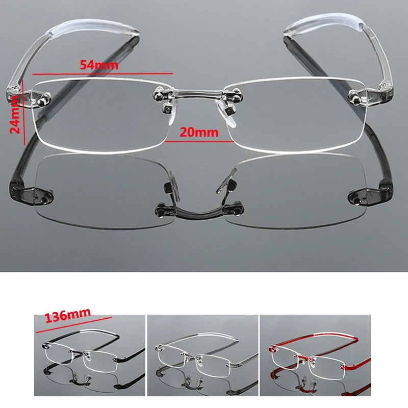 May Flower Ανδρικά Γυναικεία Γυαλιά Ανάγνωσης χωρίς πλαίσιο Επαγγελματικά Γυαλιά Γυαλιά Πρεσβυωπίας Υπερελαφρύ +1,0 +3,0