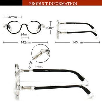 Γυναικεία γυαλιά ανάγνωσης μικρού στρογγυλού σκελετού Vintage γυαλιά γυαλιών υπερμετρωπίας Γυναικεία Γυαλιά Γυναικεία Μπλε Φωτεινά Μυωπά 0~+4.0 με δωρεάν πανί