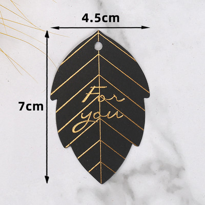 50db köszönőcímke Fekete fehér papír kártyacímkék karácsonyi esküvői dekorációhoz üzleti cukorka süti csomagolás ajándék kézműves