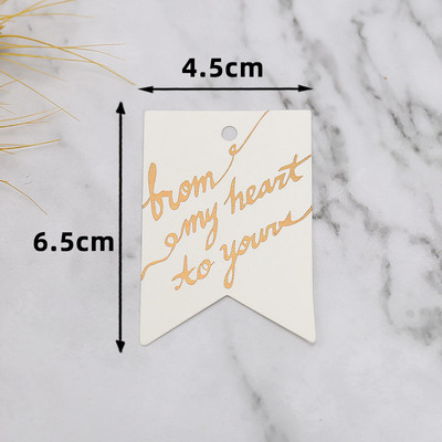 50db köszönőcímke Fekete fehér papír kártyacímkék karácsonyi esküvői dekorációhoz üzleti cukorka süti csomagolás ajándék kézműves