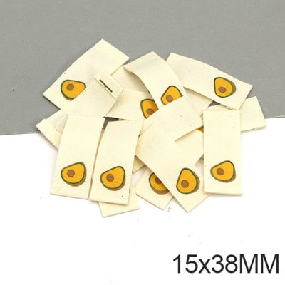 50 tk Puuviljakangast Sildid Käsitsi valmistatud puuvillast Käsitsi valmistatud silt lastele Beež kudumissilt Õmblemine Käsitöö Rõivaste tarvikud