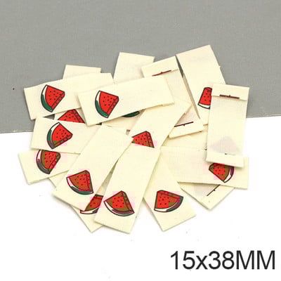 50 tk Puuviljakangast Sildid Käsitsi valmistatud puuvillast Käsitsi valmistatud silt lastele Beež kudumissilt Õmblemine Käsitöö Rõivaste tarvikud