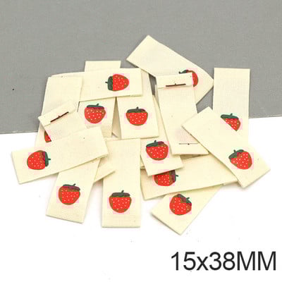 50 tk Puuviljakangast Sildid Käsitsi valmistatud puuvillast Käsitsi valmistatud silt lastele Beež kudumissilt Õmblemine Käsitöö Rõivaste tarvikud