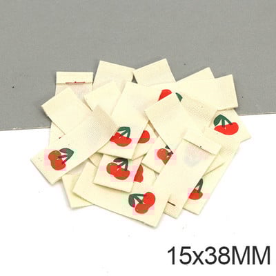 50 tk Puuviljakangast Sildid Käsitsi valmistatud puuvillast Käsitsi valmistatud silt lastele Beež kudumissilt Õmblemine Käsitöö Rõivaste tarvikud