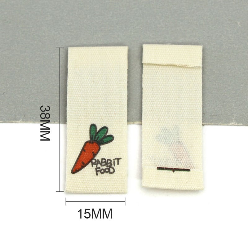 50 tk Puuviljakangast Sildid Käsitsi valmistatud puuvillast Käsitsi valmistatud silt lastele Beež kudumissilt Õmblemine Käsitöö Rõivaste tarvikud