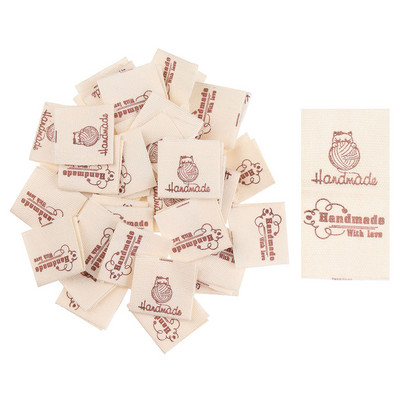 50 tk Käsitsi valmistatud armastuse riidest rõivasildid südamekujulised rõivasildid koomiksimustriga lambakäärid, meisterdage õmblustarvikud