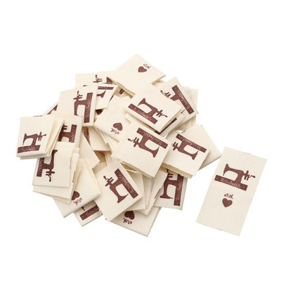 50 tk Käsitsi valmistatud armastuse riidest rõivasildid südamekujulised rõivasildid koomiksimustriga lambakäärid, meisterdage õmblustarvikud