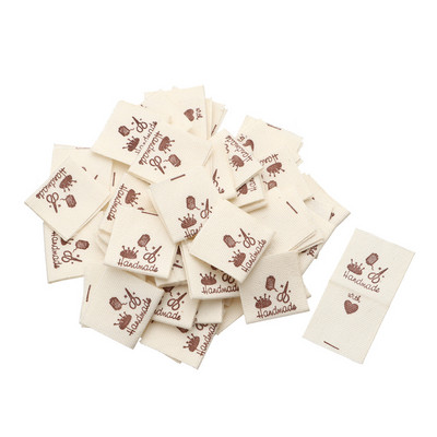 50 tk Käsitsi valmistatud armastuse riidest rõivasildid südamekujulised rõivasildid koomiksimustriga lambakäärid, meisterdage õmblustarvikud